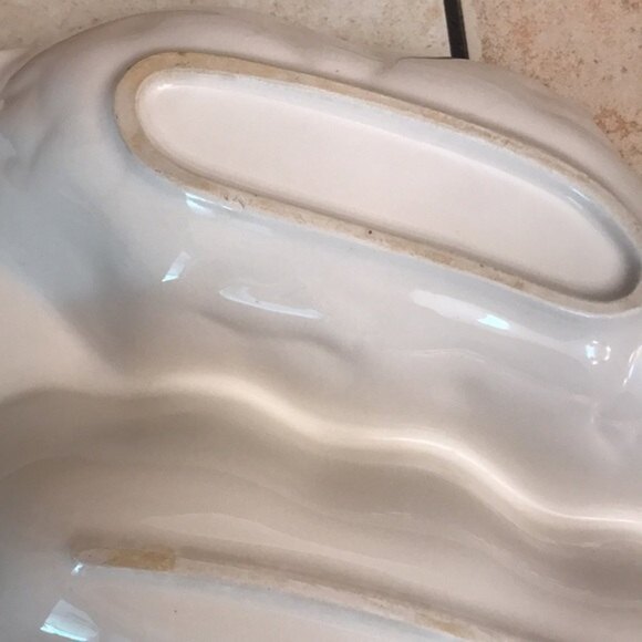 Merry Santa clay art 2003 dip platter bowl Santa - Picture 10 of 12